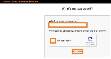 Forgot CSUF Portal Login Password 2