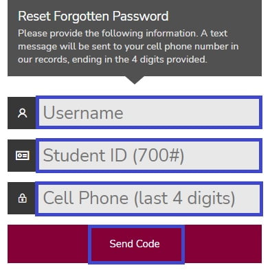 Reset MAVzone login Password