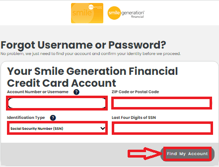 Smile Generation Credit Card User Id