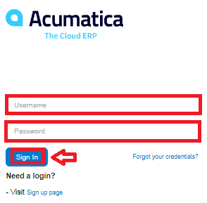 Acumatica Sign In