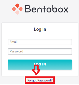Bentobox Recover Password