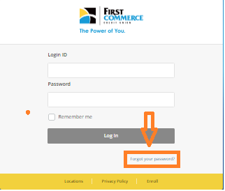 First Commerce Credit Union Recover Username or Password