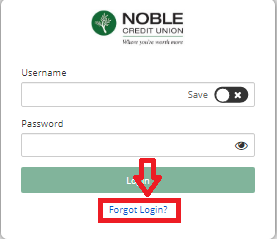 Noble Credit Union Recover Username or Password