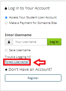 Osla student loan Recover Username