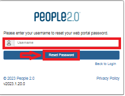 People2.0 Recover Password User Id