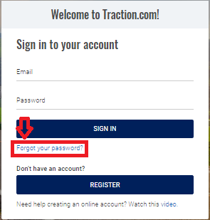 Traction Tools Recover Usernamee or Password