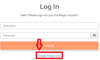 DocMagic Recover Password