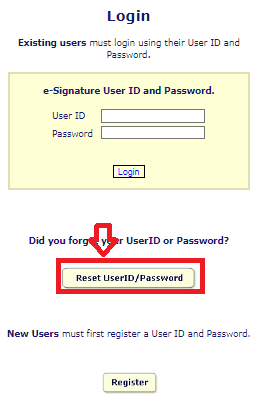 E-TIDES Recover Password