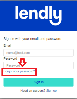 Lendly Recover Password