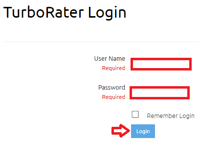 Turbo Rater Log In