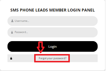 sms phone leads Recover Password