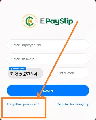 Recover gogpayslip login Password