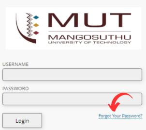 MUT Blackboard Recover Password