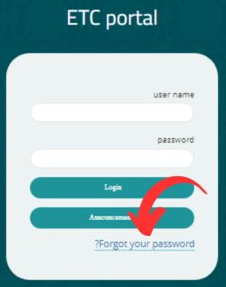 TVTC Blackboard Recover Password